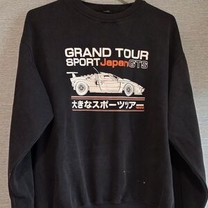 Brandy Melville Black Graphic Crewneck Sweater